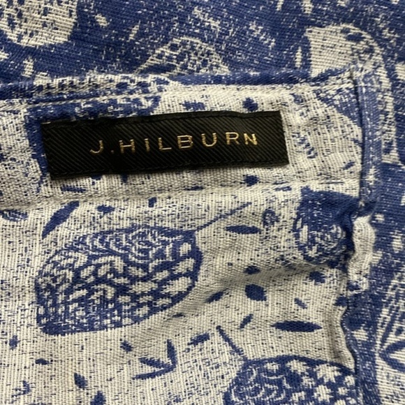 J. Hilburn Blue Tropical Print Short Sleeve Button Down - Picture 10 of 10
